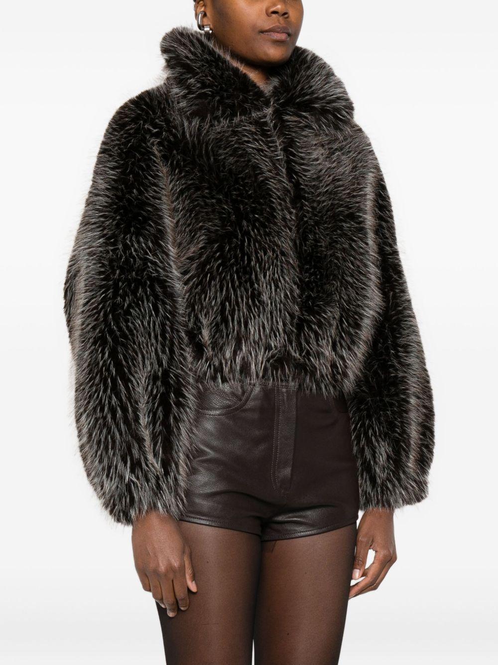 VALENTINI 1972 Giacca in ecopelliccia crop 