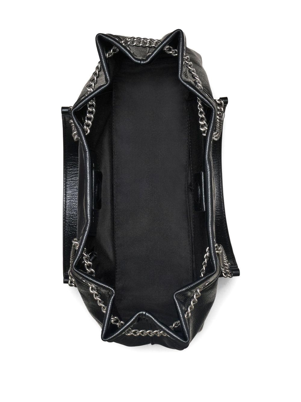 MARC JACOBS Borsa 'The Leather Chain Sack Bag' in pelle nera 