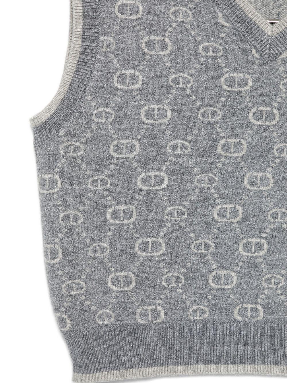 TWINSET Gilet con logo monogram 