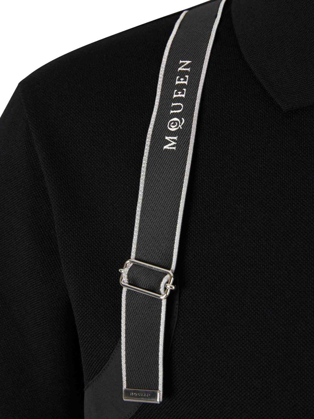 ALEXANDER McQUEEN Polo in cotone nero 