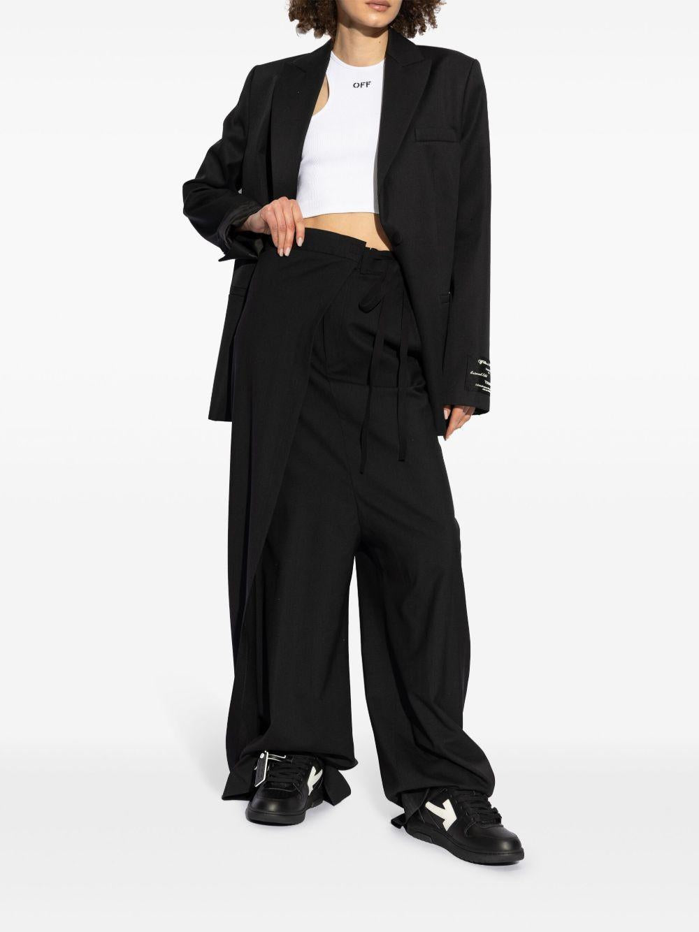 OFF WHITE Sneakers 'Out of Office' in pelle nera 