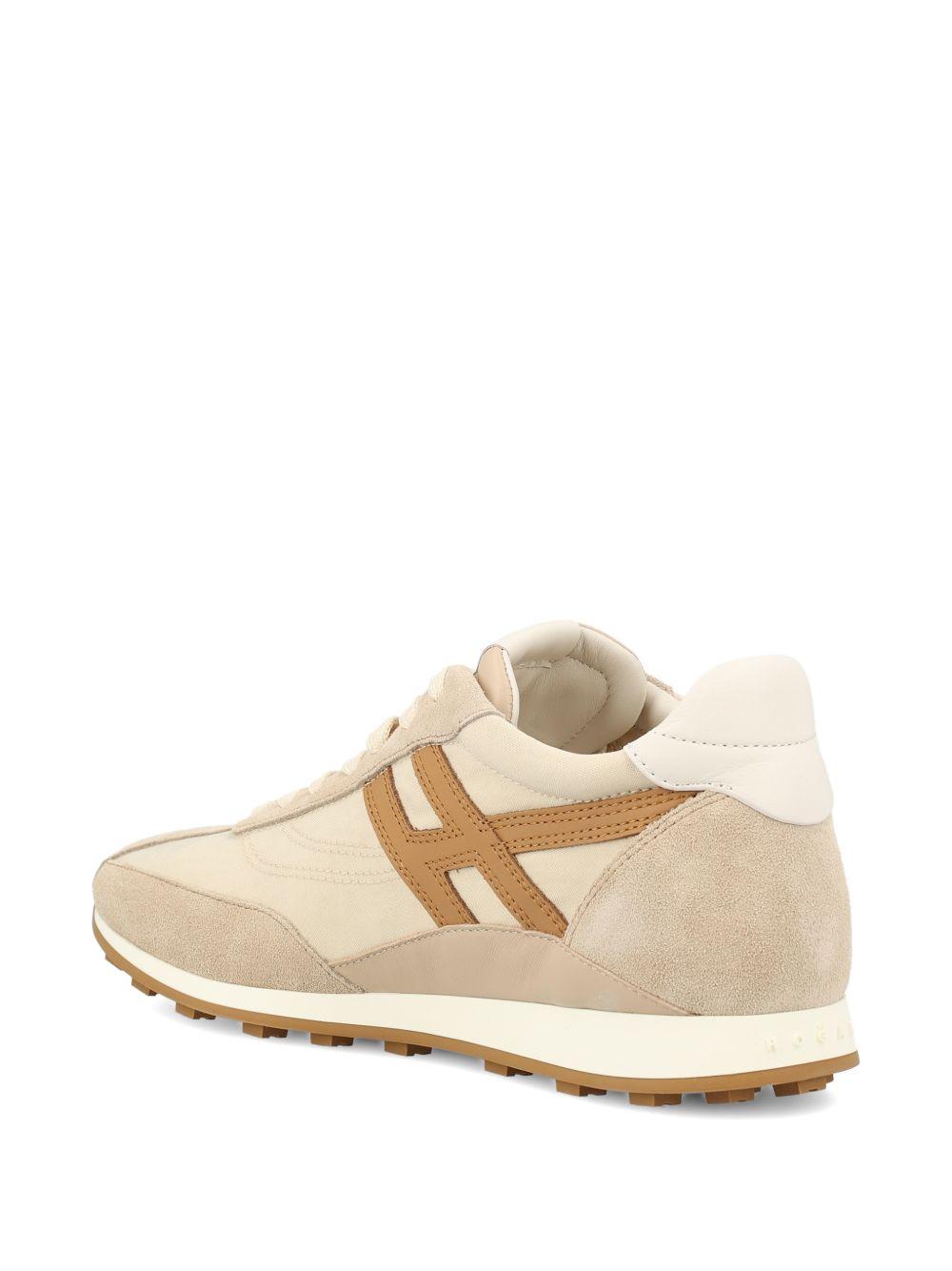 HOGAN Sneakers Athletics in suede e tessuto beige 