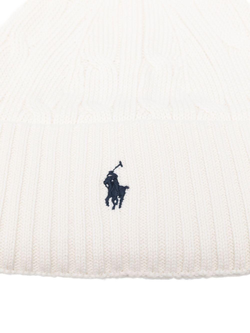 POLO RALPH LAUREN Berretto in cotone bianco 