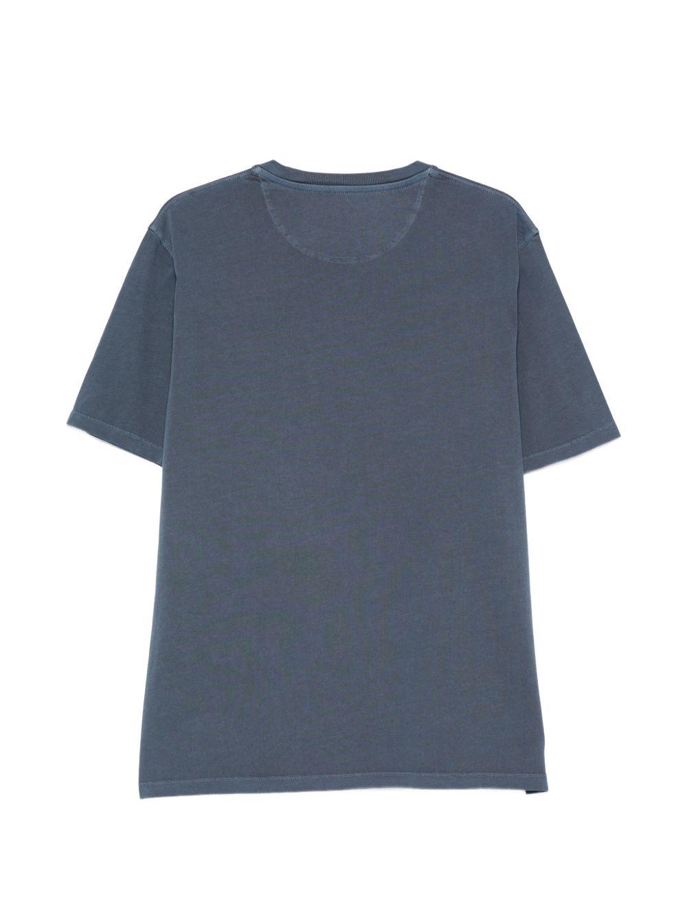 TIMBERLAND T-shirt in cotone blu con logo 