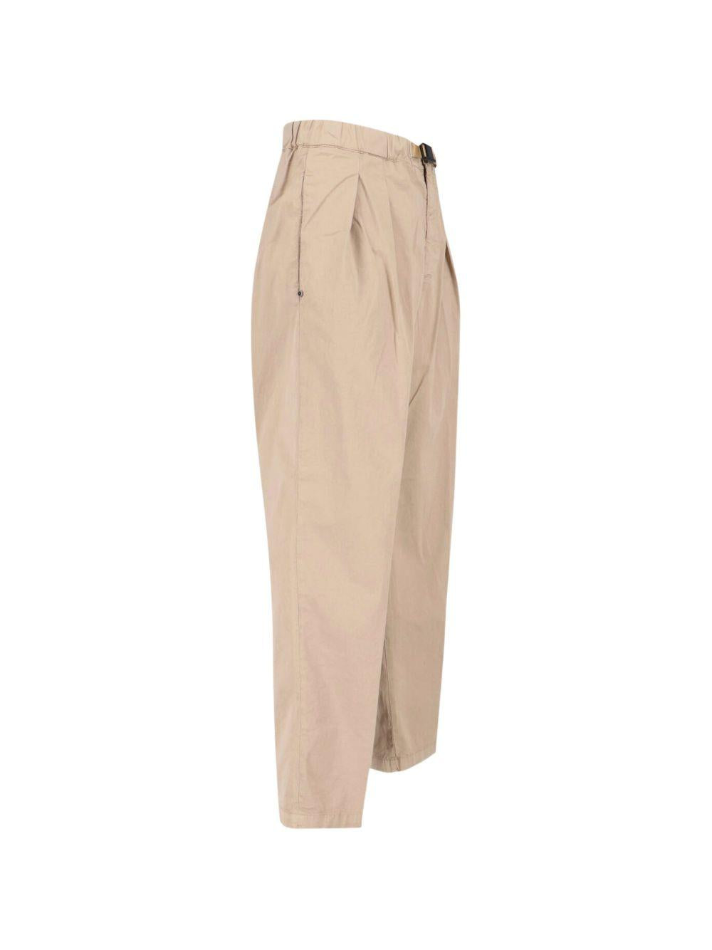 WHITE SAND Pantaloni color sabbia con cintura 