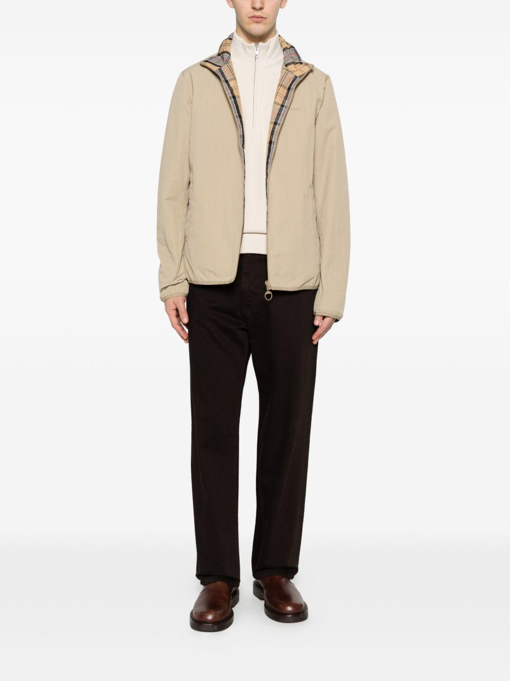 BARBOUR Giacca Korbel beige reversibile in tartan 