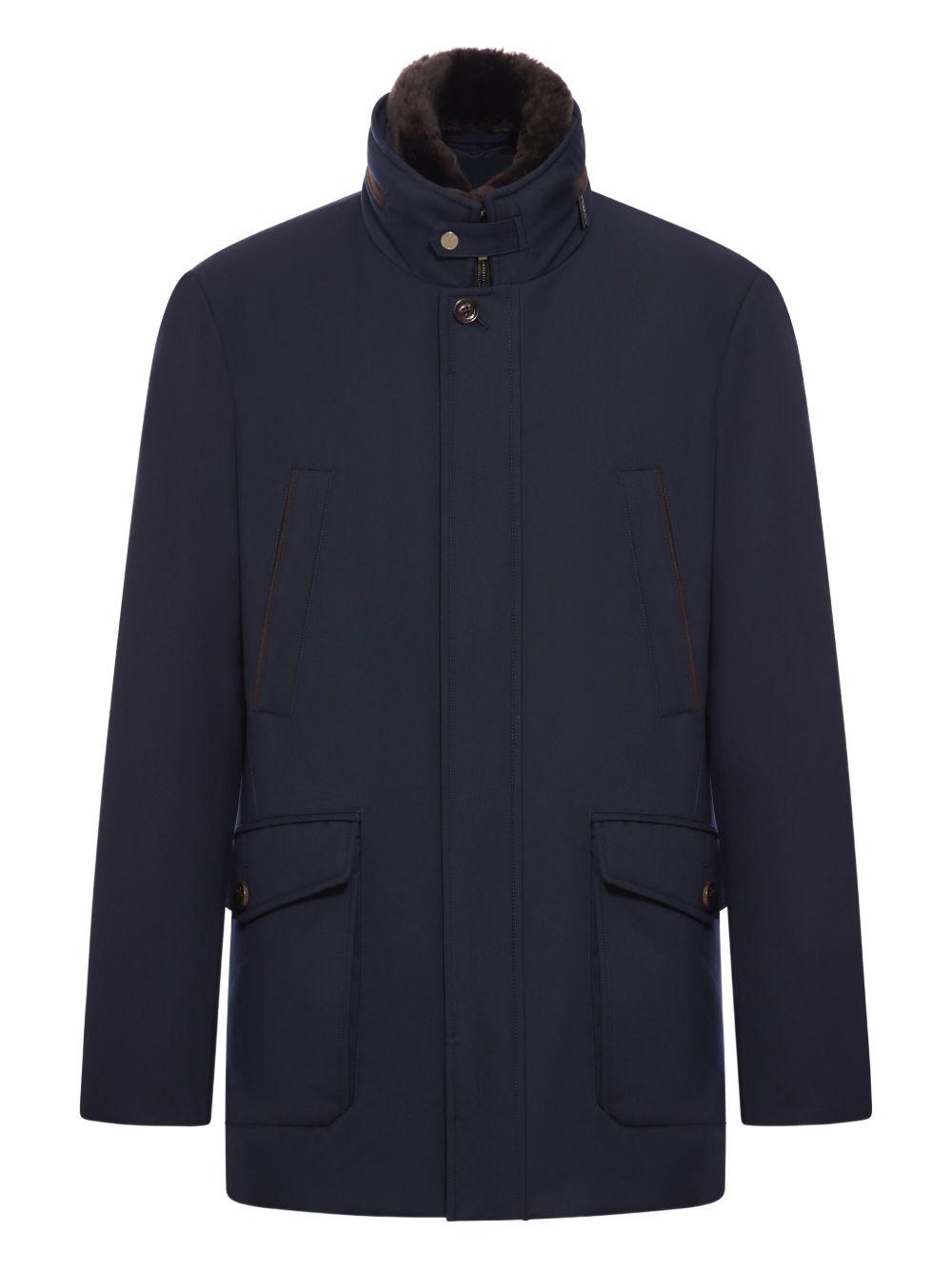 MOORER Piumino blu scuro Drive Pum 