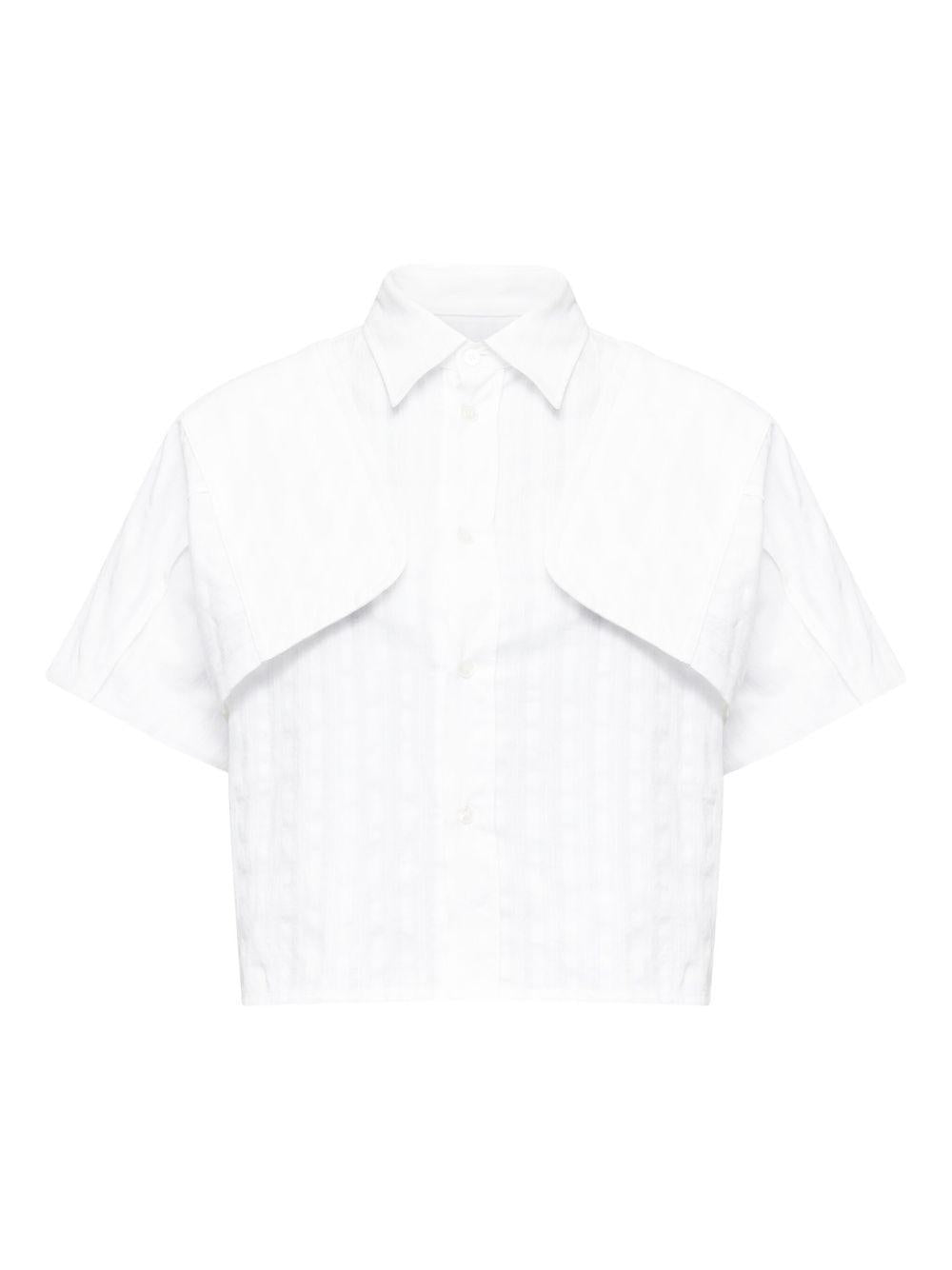 MM6 MAISON MARGIELA Camicia in jacquard bianca 