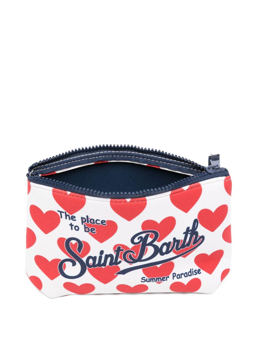 MC2 SAINT BARTH Pochette Aline con cuori rossi 