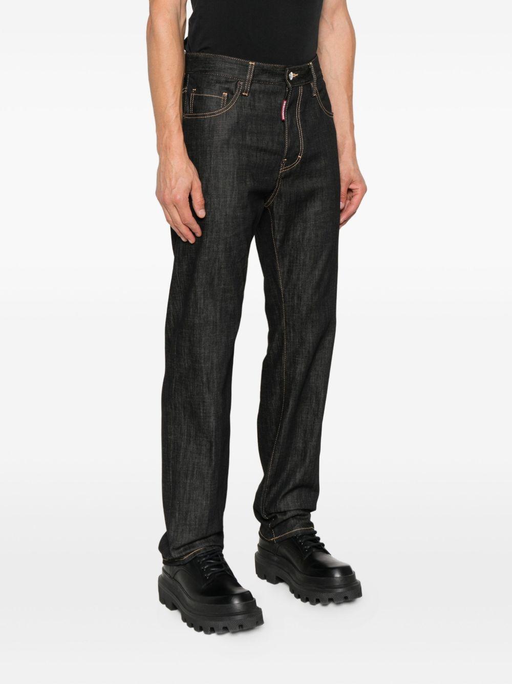 DSQUARED2 Jeans in cotone con cuciture a contrasto 