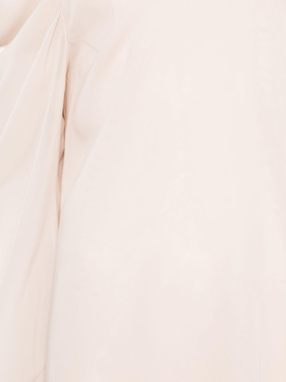 D EXTERIOR Blusa beige chiaro con strass cuciti sulle spalline 