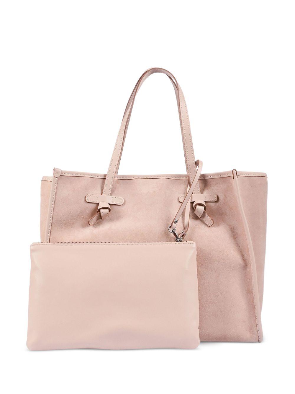 GIANNI CHIARINI Borsa shopping Marcella in pelle beige 