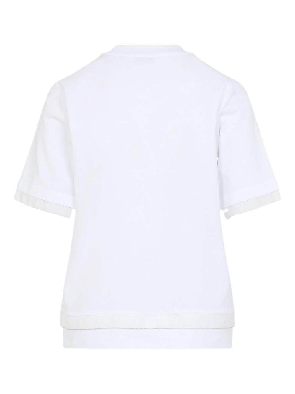 PESERICO T-shirt bianca con girocollo 