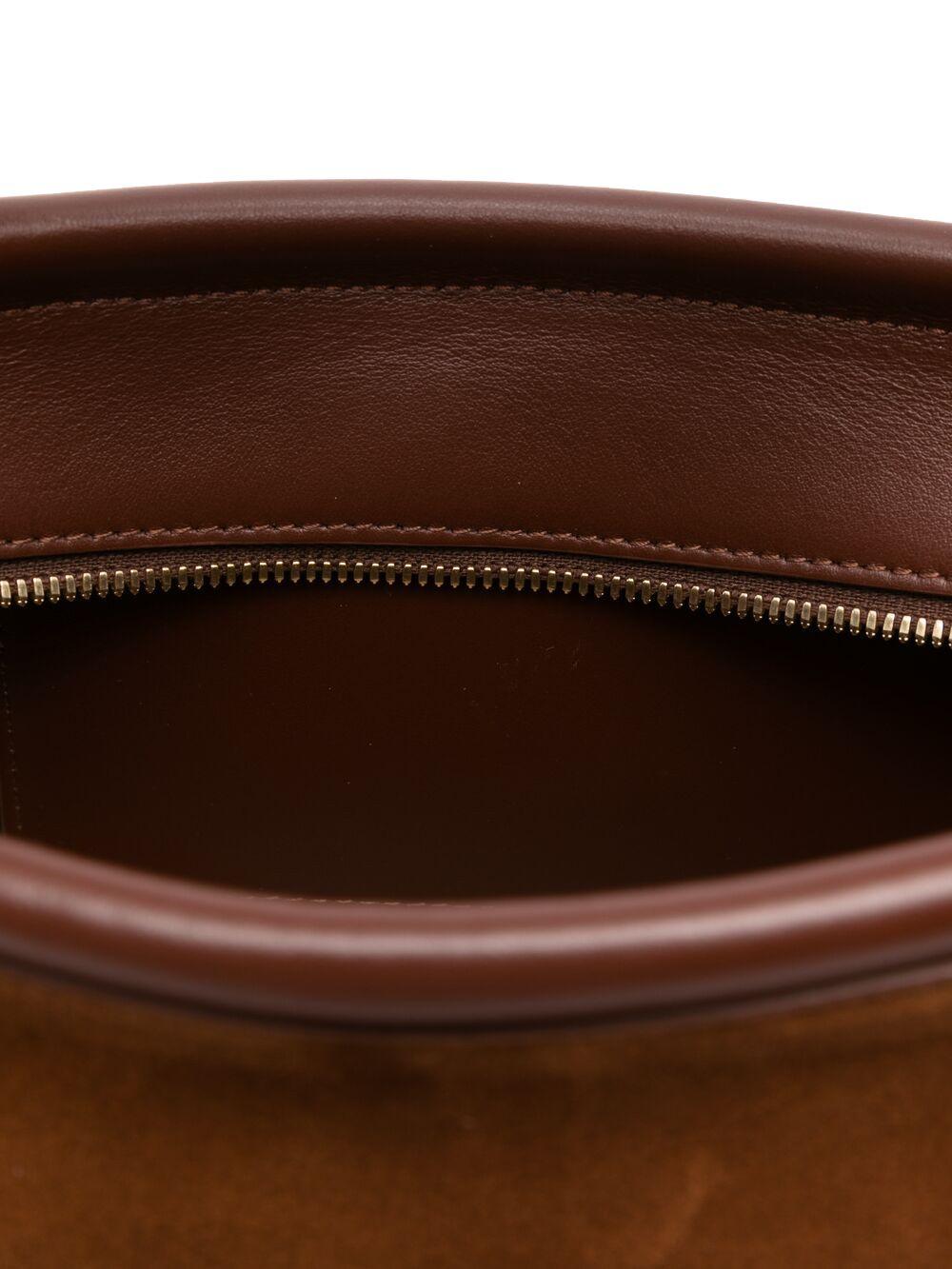 WANDLER Borsa Ida in suede e pelle marrone 