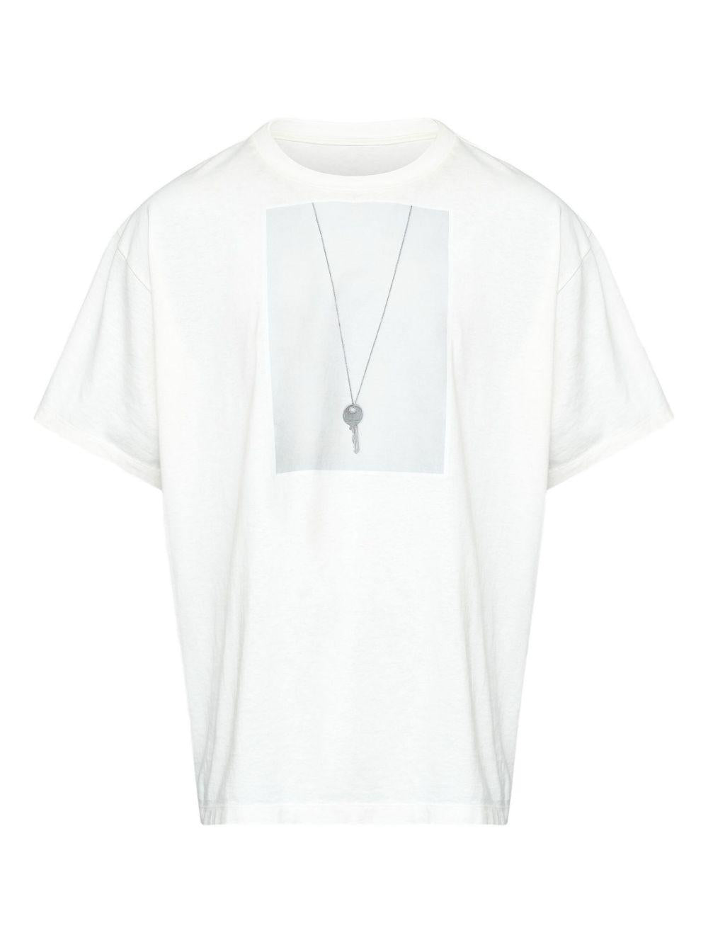 MM6 MAISON MARGIELA T-shirt in cotone bianco con stampa 