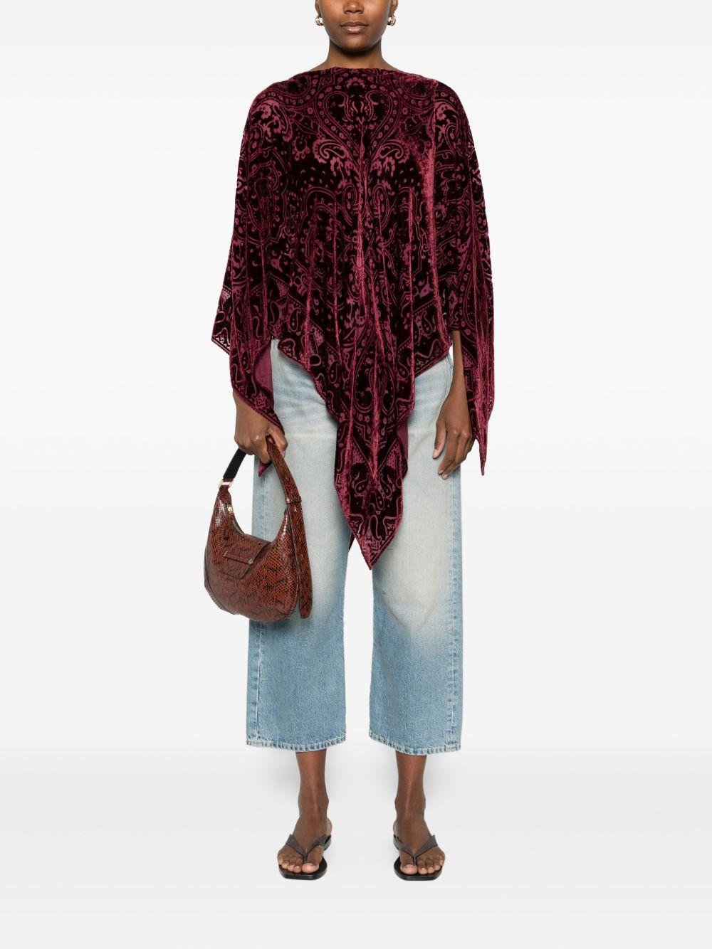 ETRO Poncho con stampa paisley 