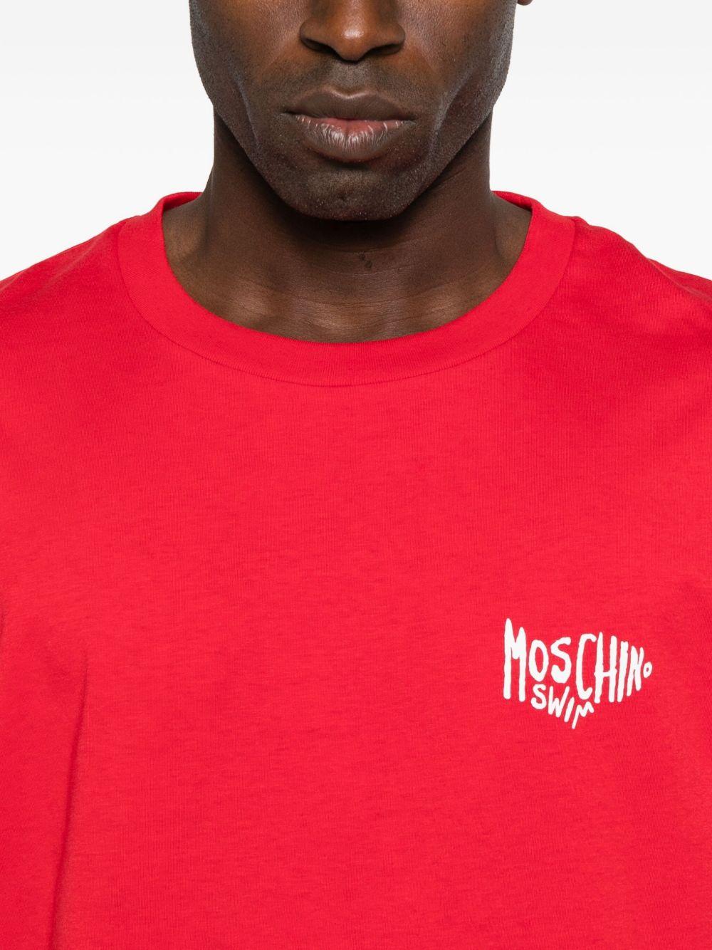 MOSCHINO SWIM T-shirt a maniche corte con logo 