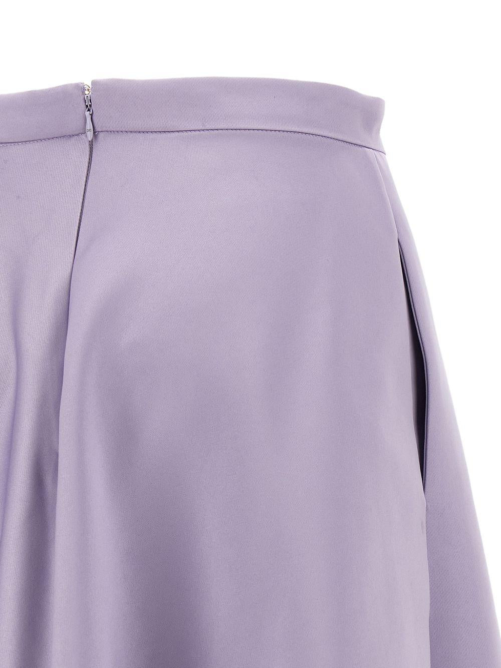 ELISABETTA FRANCHI Gonna longuette color lilla 