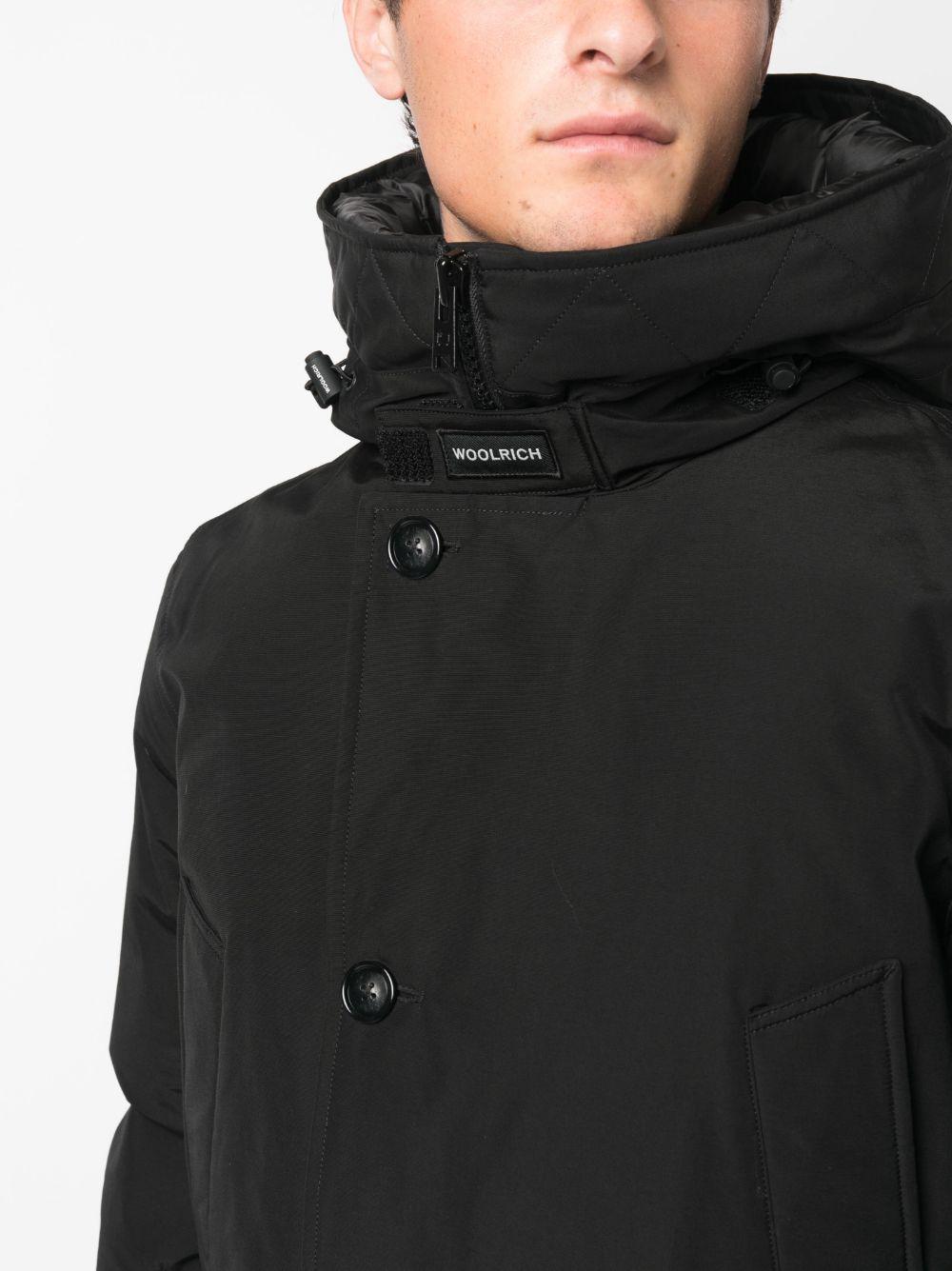 WOOLRICH Parka nero con cappuccio 