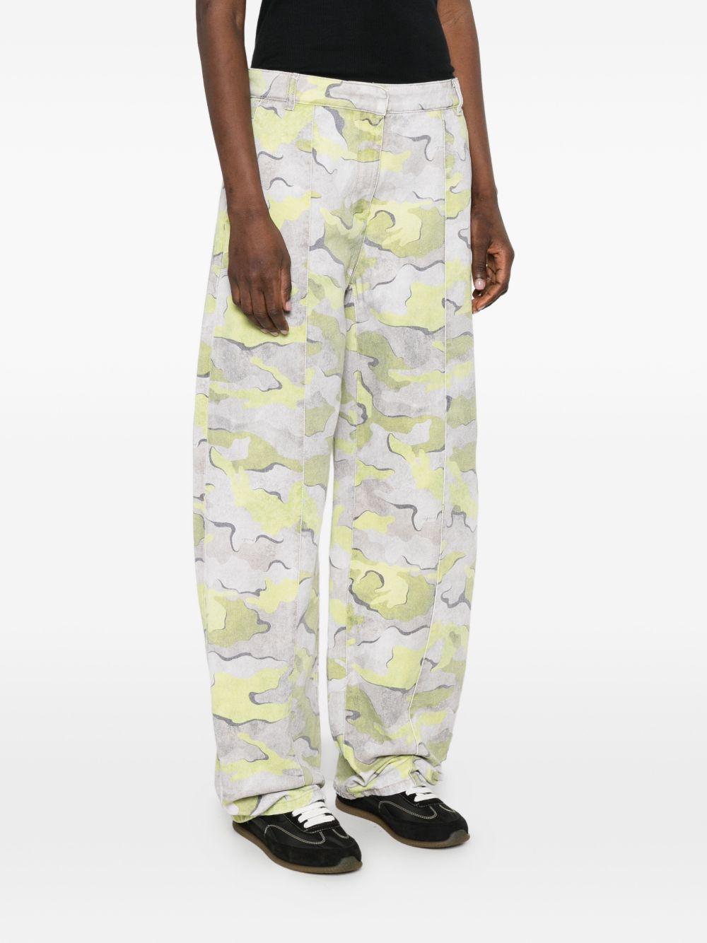PINKO Pantaloni Graspo fantasia mimetica 