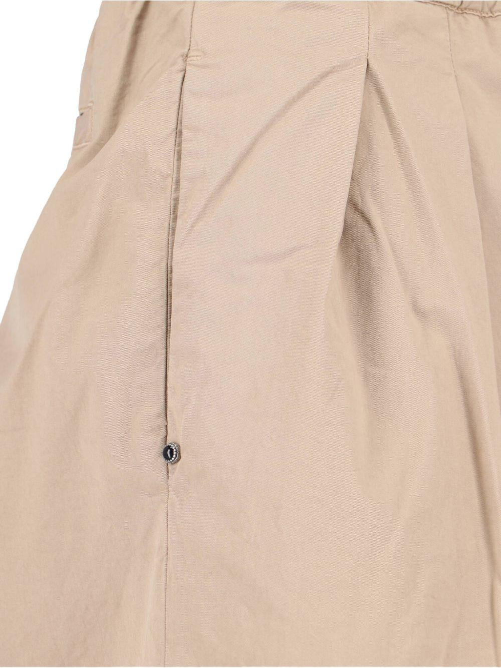 WHITE SAND Pantaloni color sabbia con cintura 