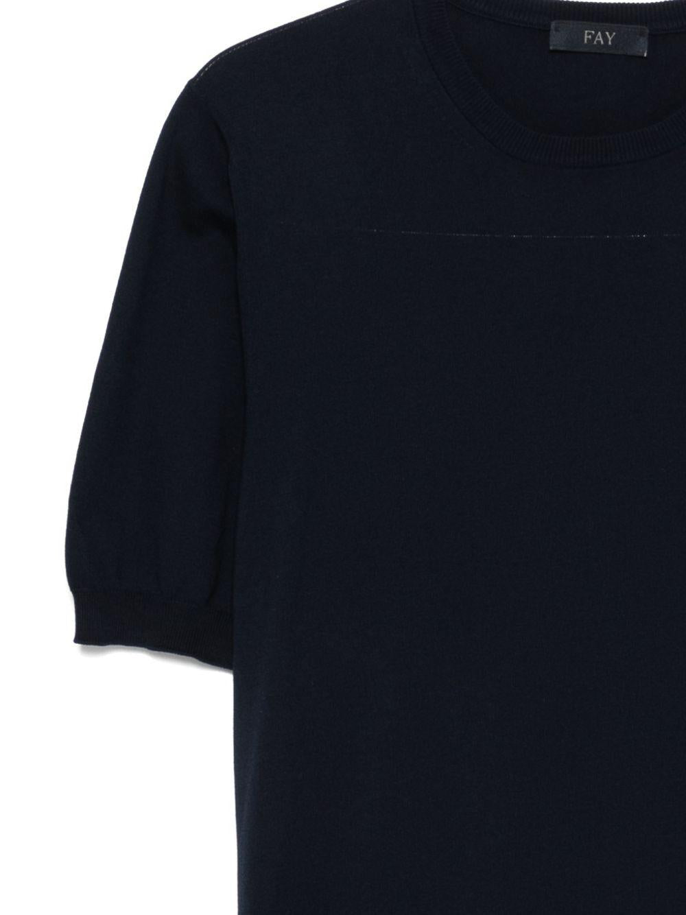 FAY T-shirt girocollo blu 