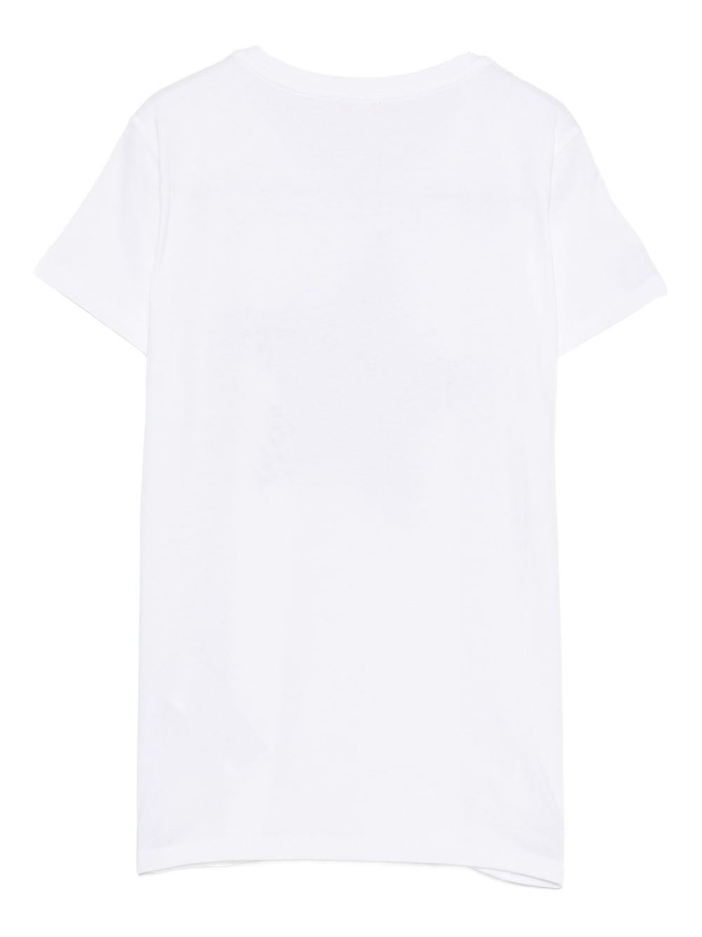 LIUJO T-shirt in cotone bianco con stampa 