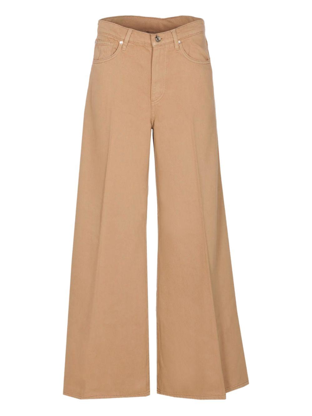 LIUJO Jeans color pesca con gamba svasata 