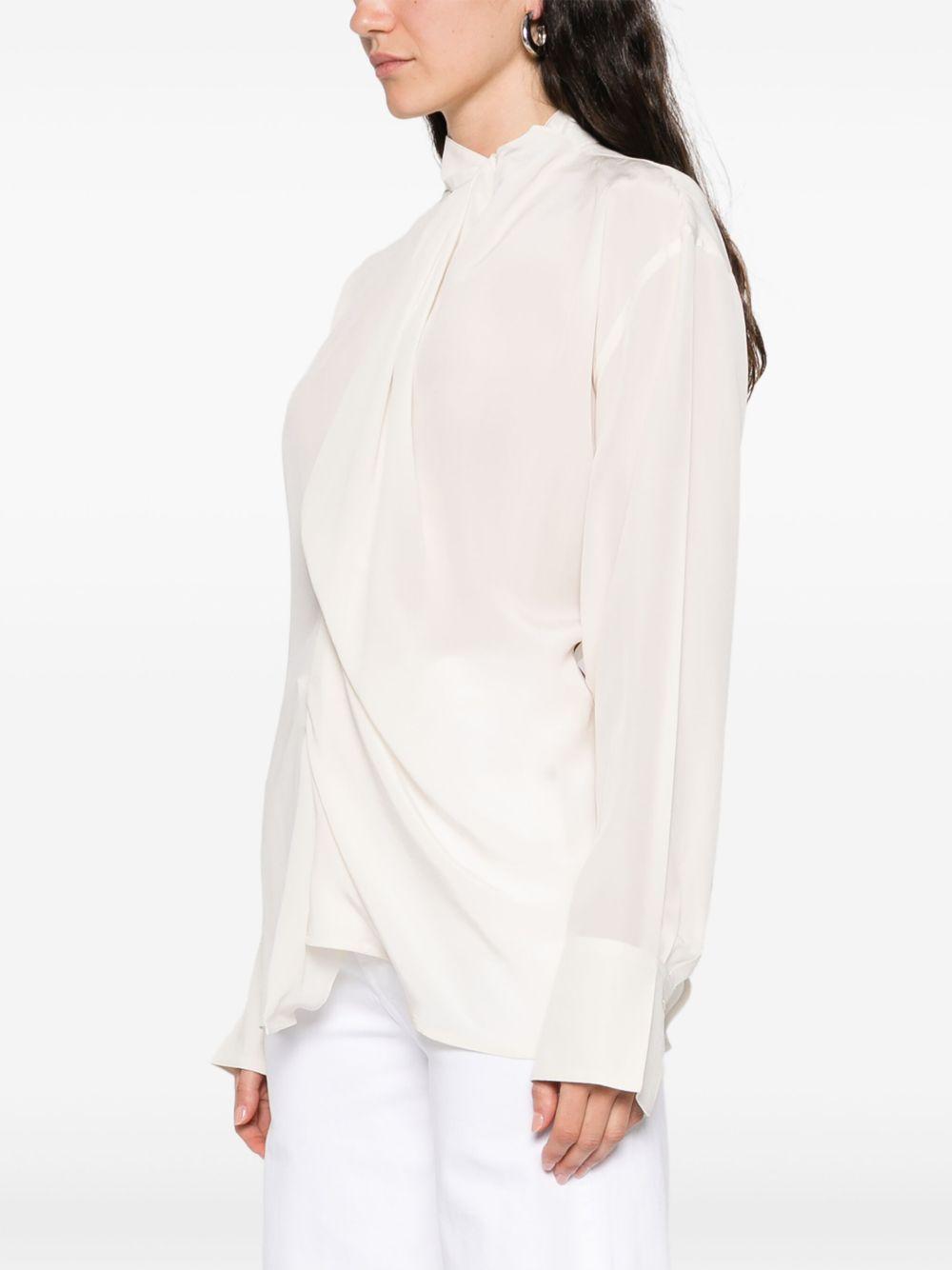 VICTORIA BECKHAM Blusa in seta color avorio 