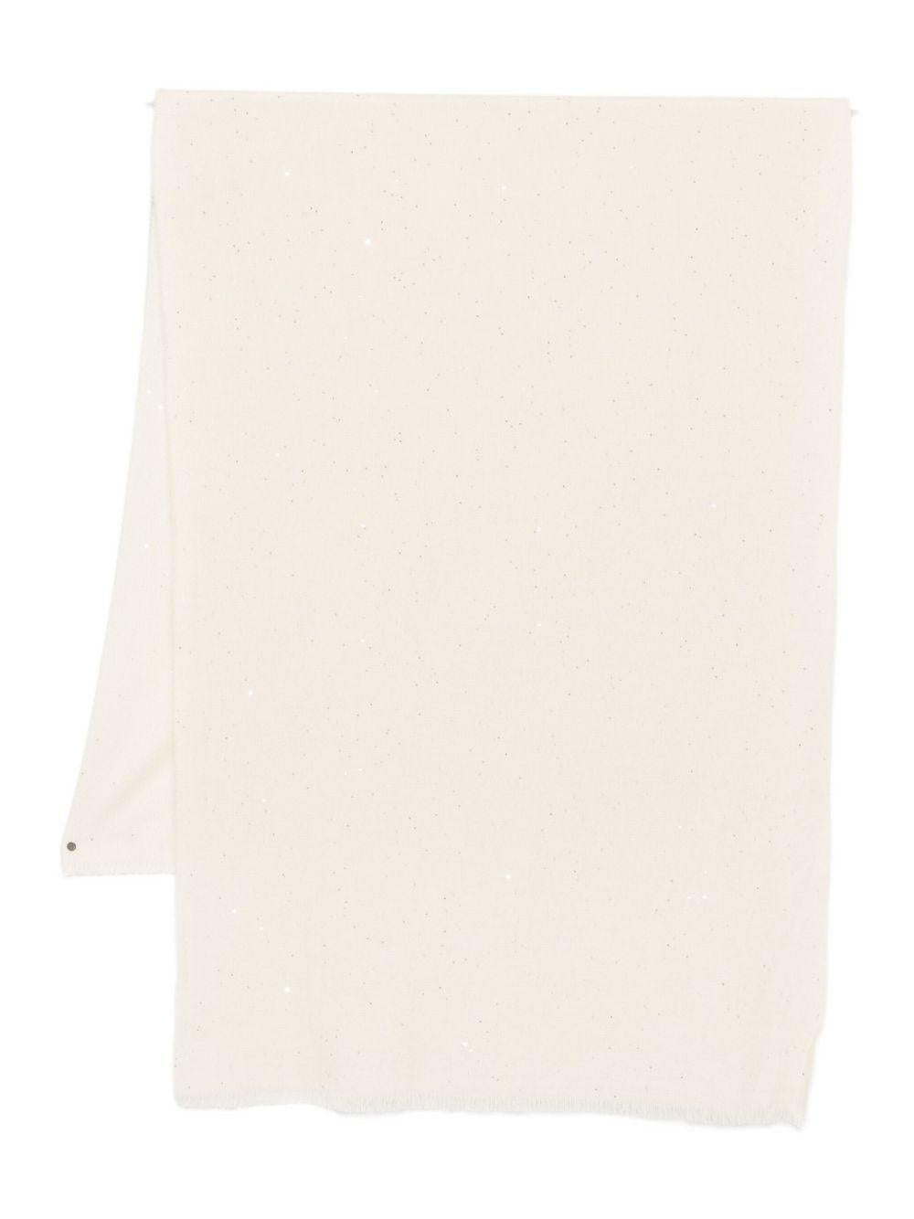 PESERICO Sciarpa beige con micro paillettes 