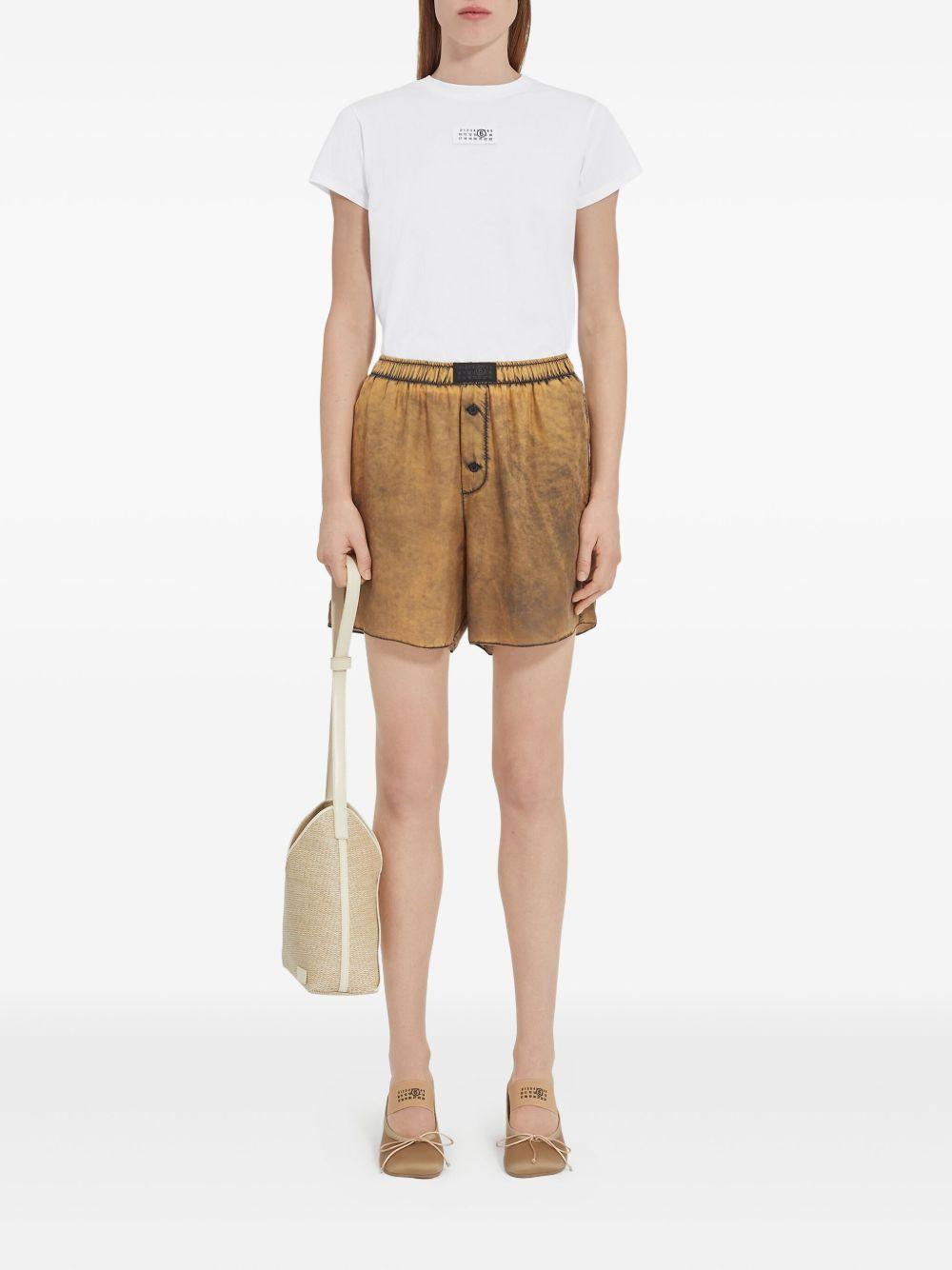 MM6 MAISON MARGIELA T-shirt in cotone bianco con logo 