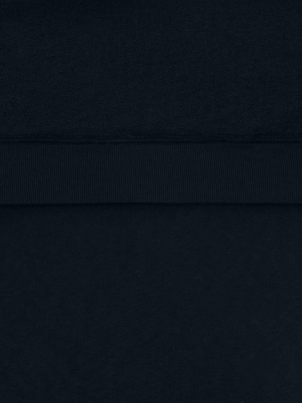 STONE ISLAND Felpa in cotone blu girocollo con patch logo 