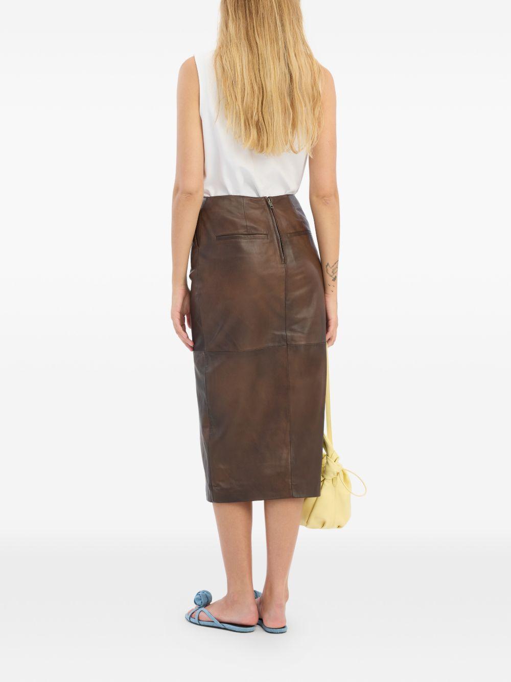 ROTATE T-shirt bianca con nodo e logo 