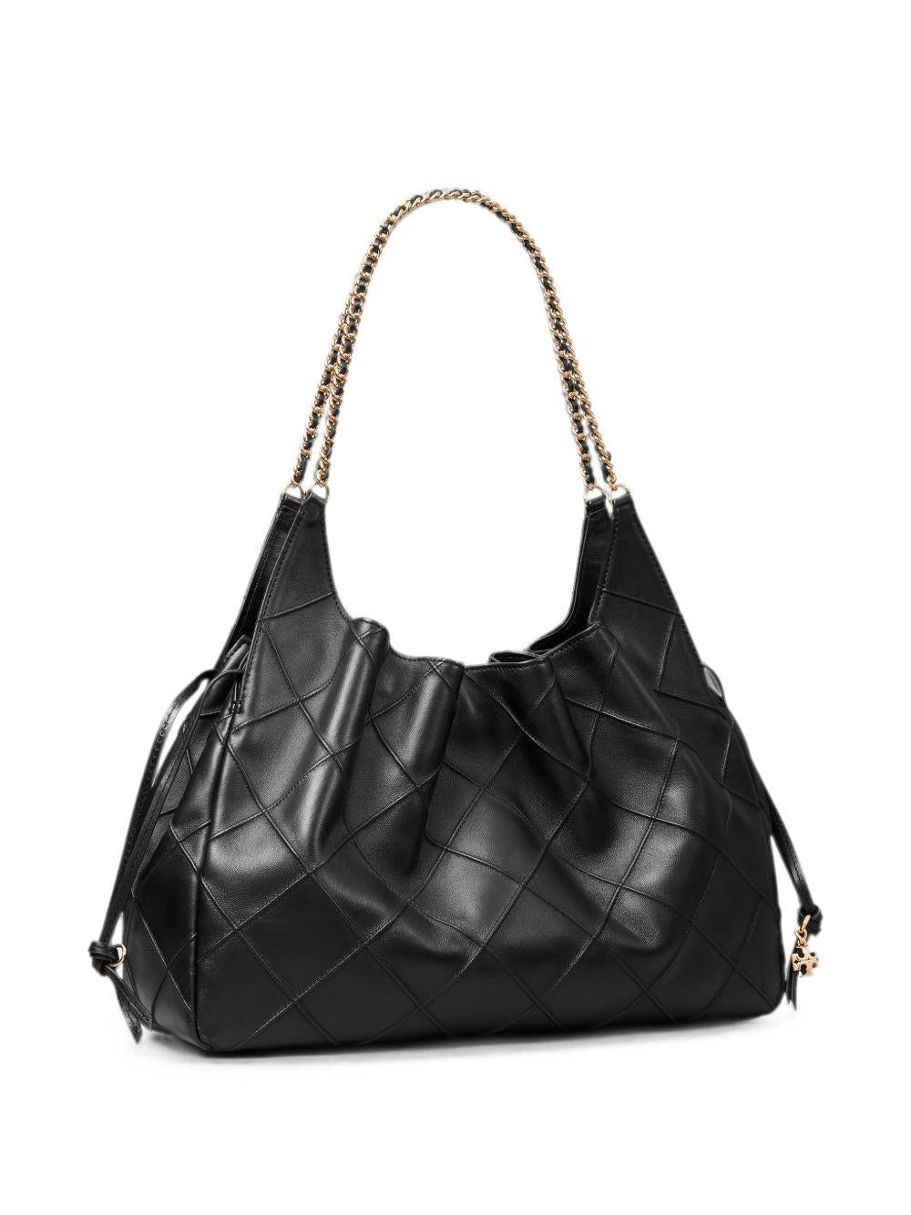 TORY BURCH Borsa shopping Fleming grande in pelle trapuntata con catena intrecciata 