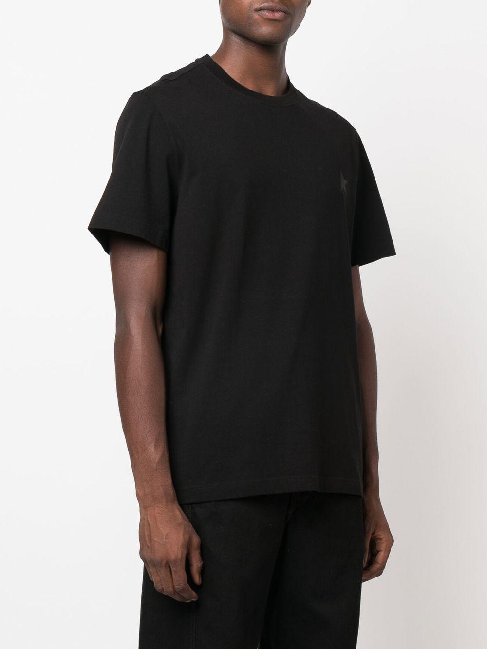 GOLDEN GOOSE T-shirt in cotone nero con stella 
