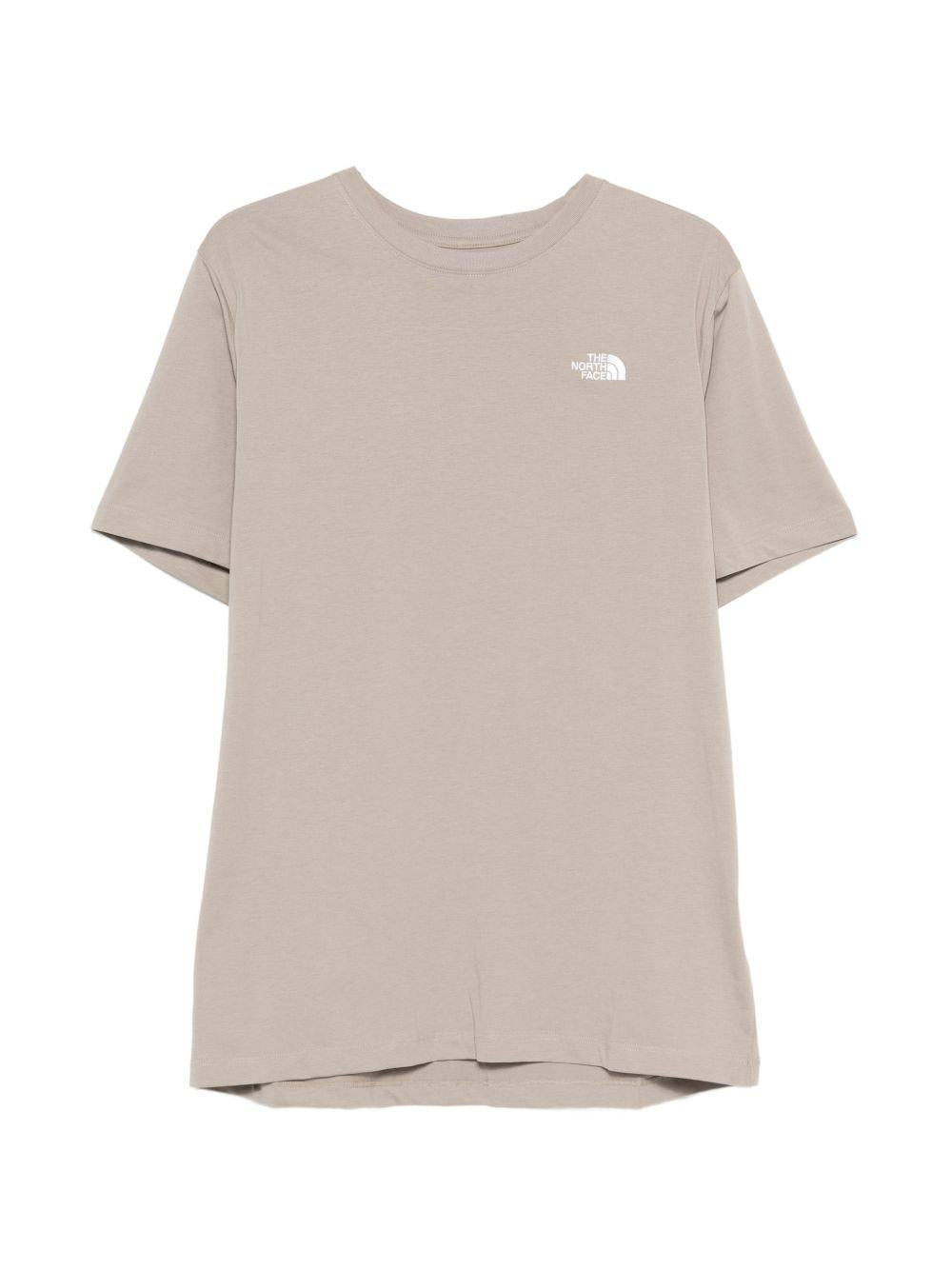 THE NORTH FACE T-shirt in cotone grigio con logo bianco 