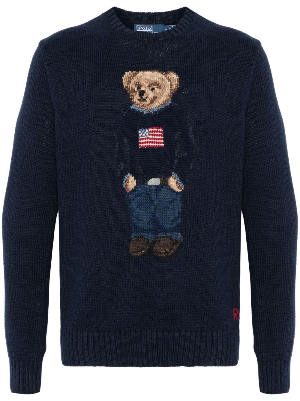 POLO RALPH LAUREN Maglia girocollo con Teddy Bear 