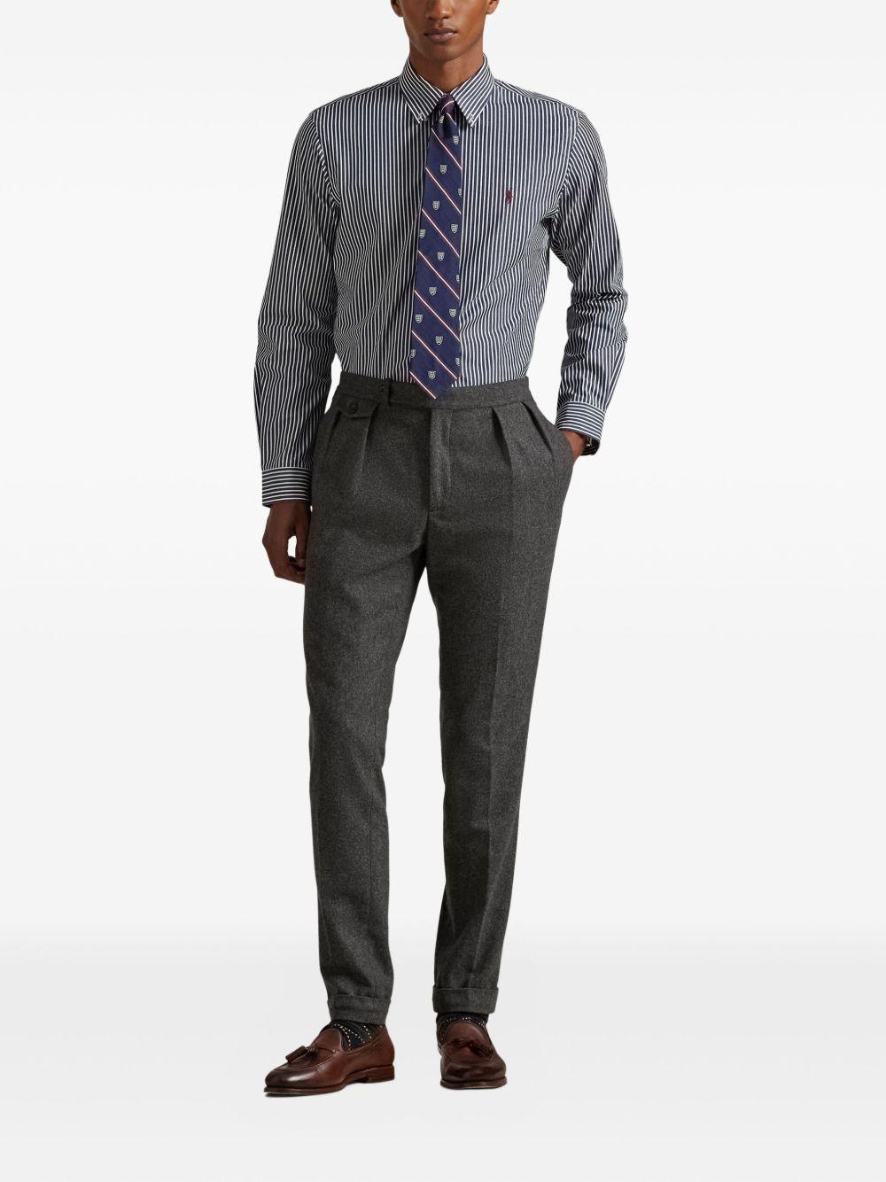 POLO RALPH LAUREN Camicia a righe blu navy e bianco 