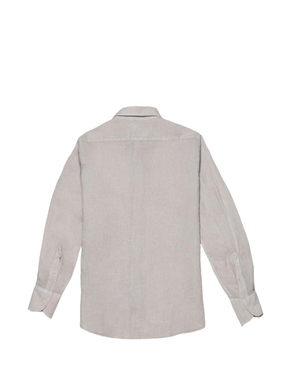 MC2 SAINT BARTH Camicia Pamplona in lino beige 