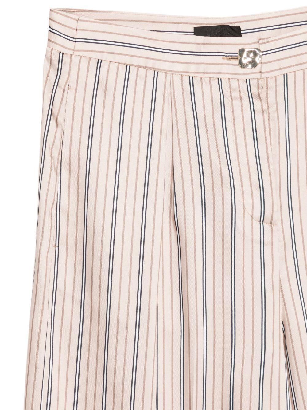 LIUJO Pantaloni in satin a righe 