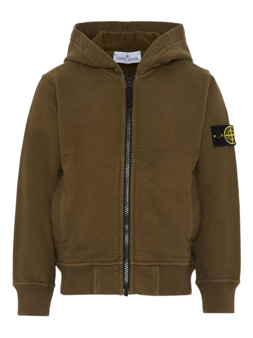 STONE ISLAND Felpa con cappuccio e zip 