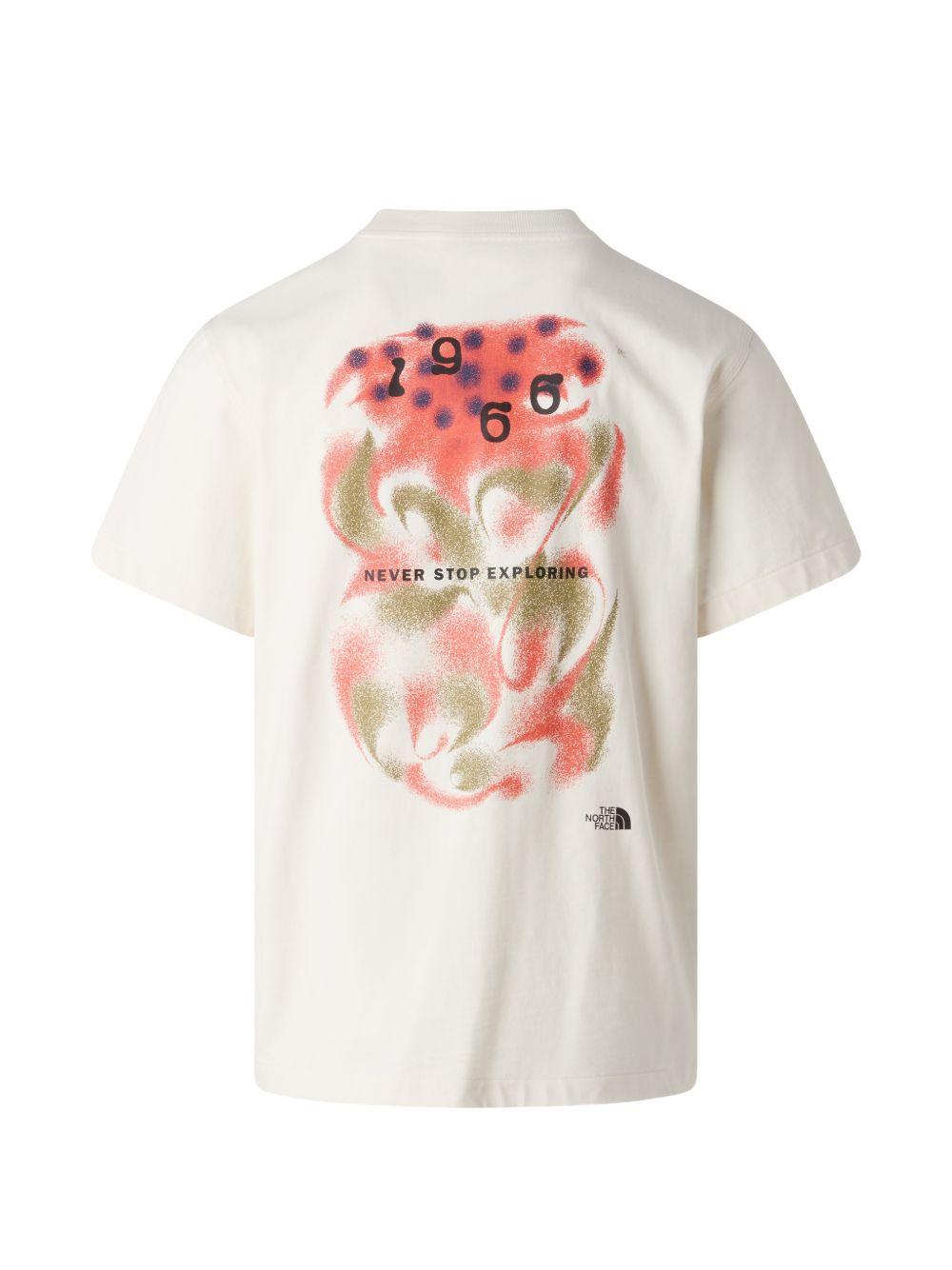 THE NORTH FACE T-shirt in cotone vegano bianco con stampa 