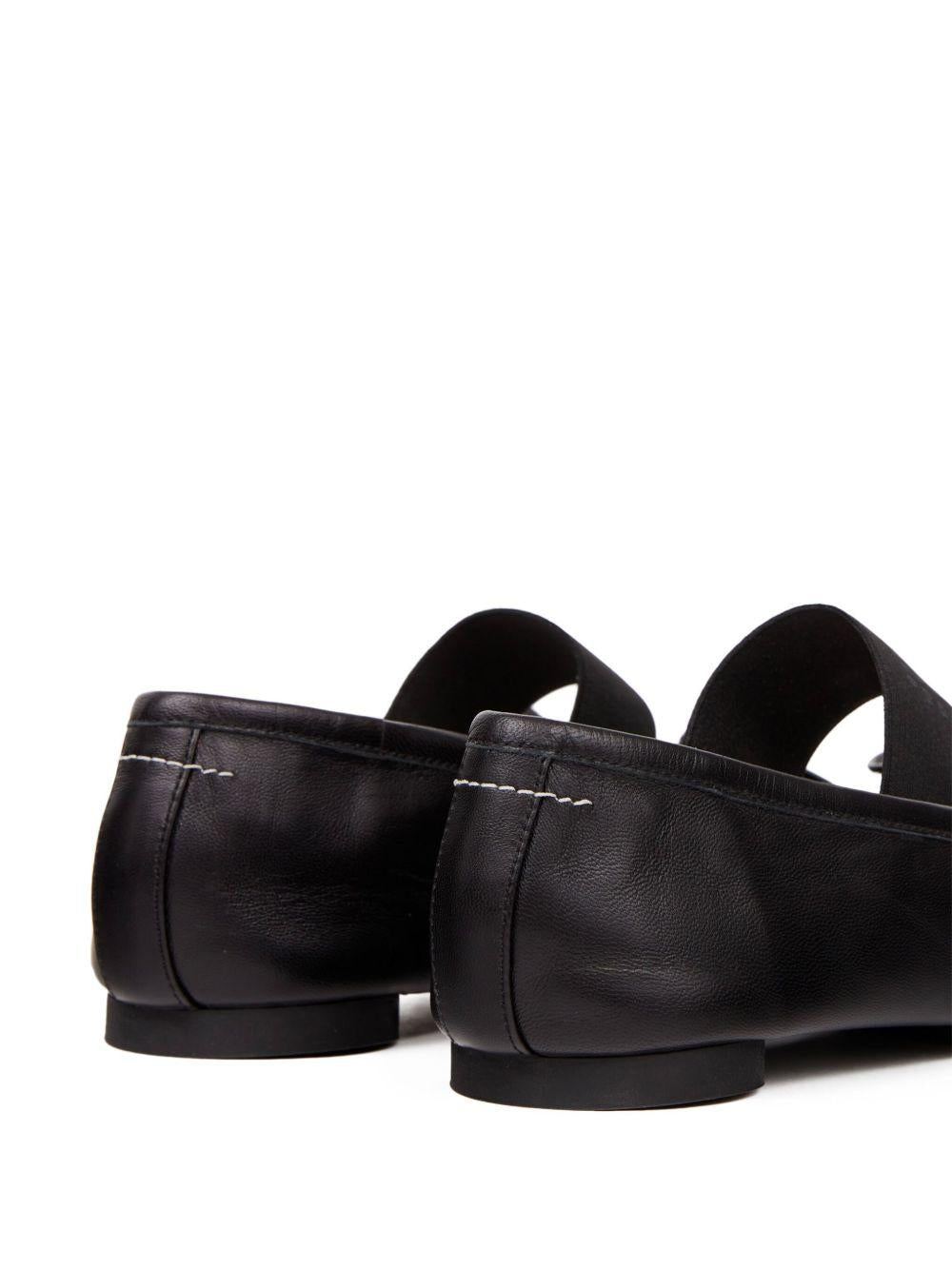 MM6 MAISON MARGIELA Ballerine Anatomic nere con grafica numerica 