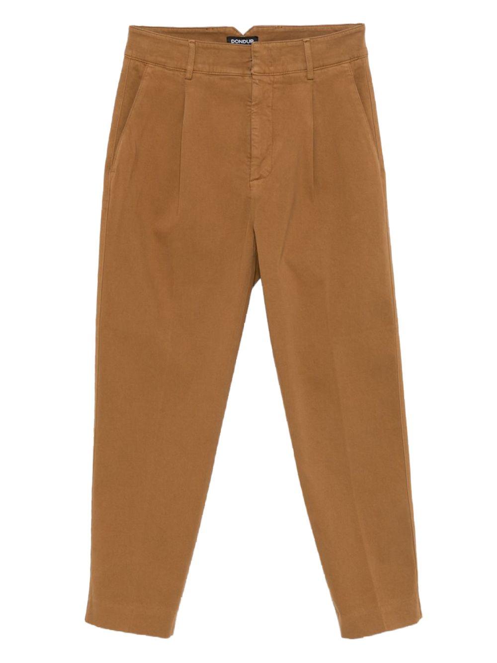 DONDUP Pantaloni 'Tania' in cotone marrone 