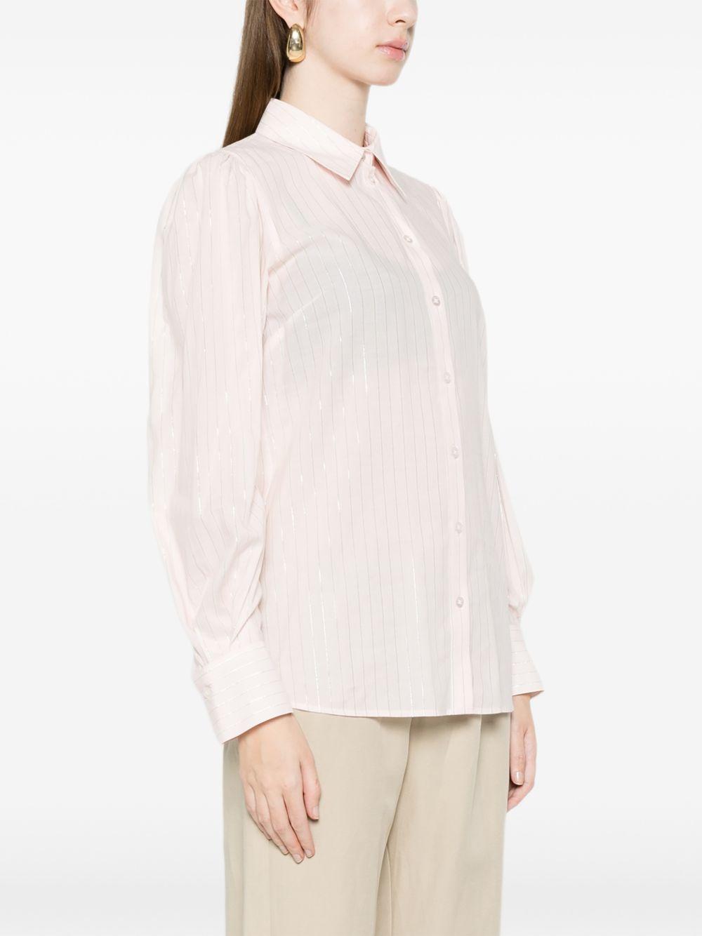 TWINSET Camicia a righe bianche e rosa 