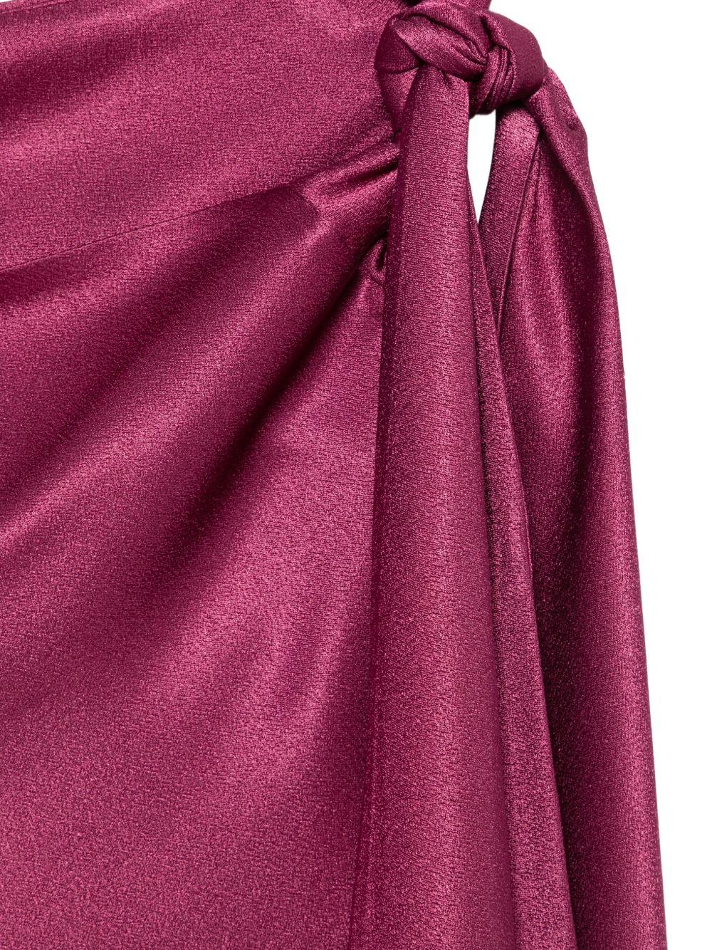 ANTONELLI Top Cloe viola chiaro con nodo monospalla 