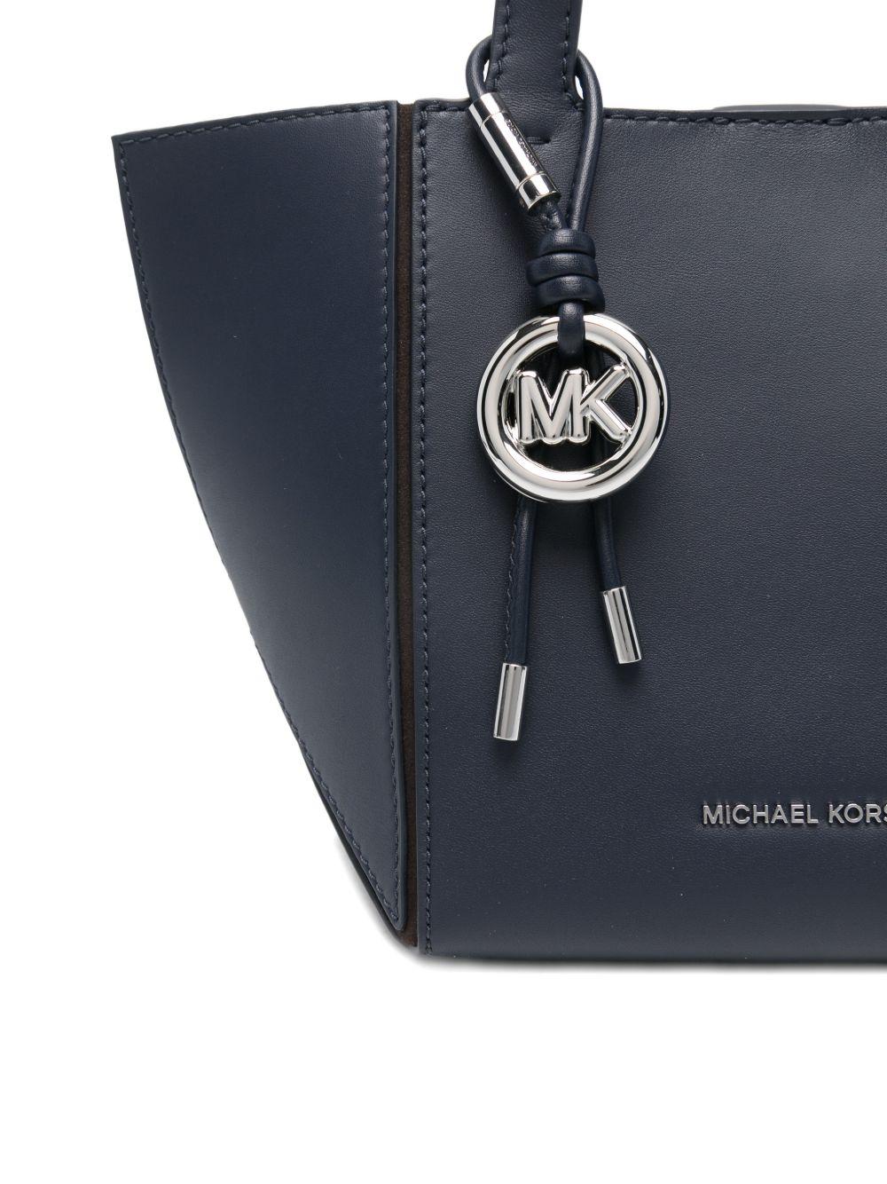 MICHAEL KORS Borsa tote 'Jordi' in pelle blu 