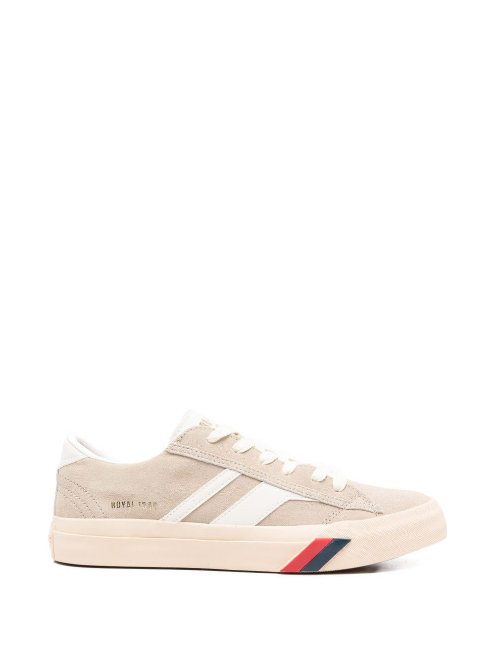 PROKEDS 1949 Sneakers Royal Classic in suede crema e sabbia con inserti in pelle 