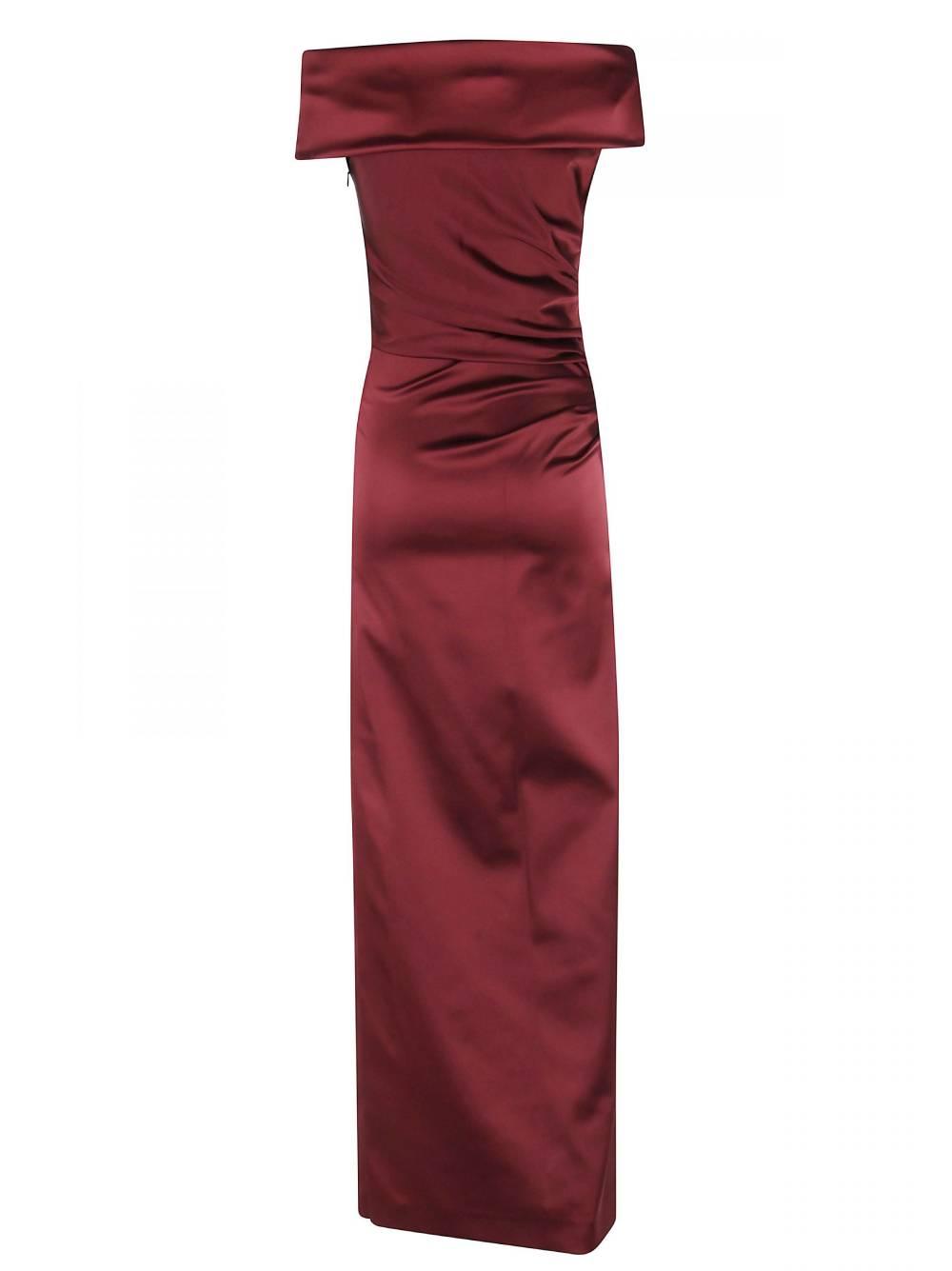 MAX MARA PIANOFORTE Abito elegante Opaco rosso scuro 