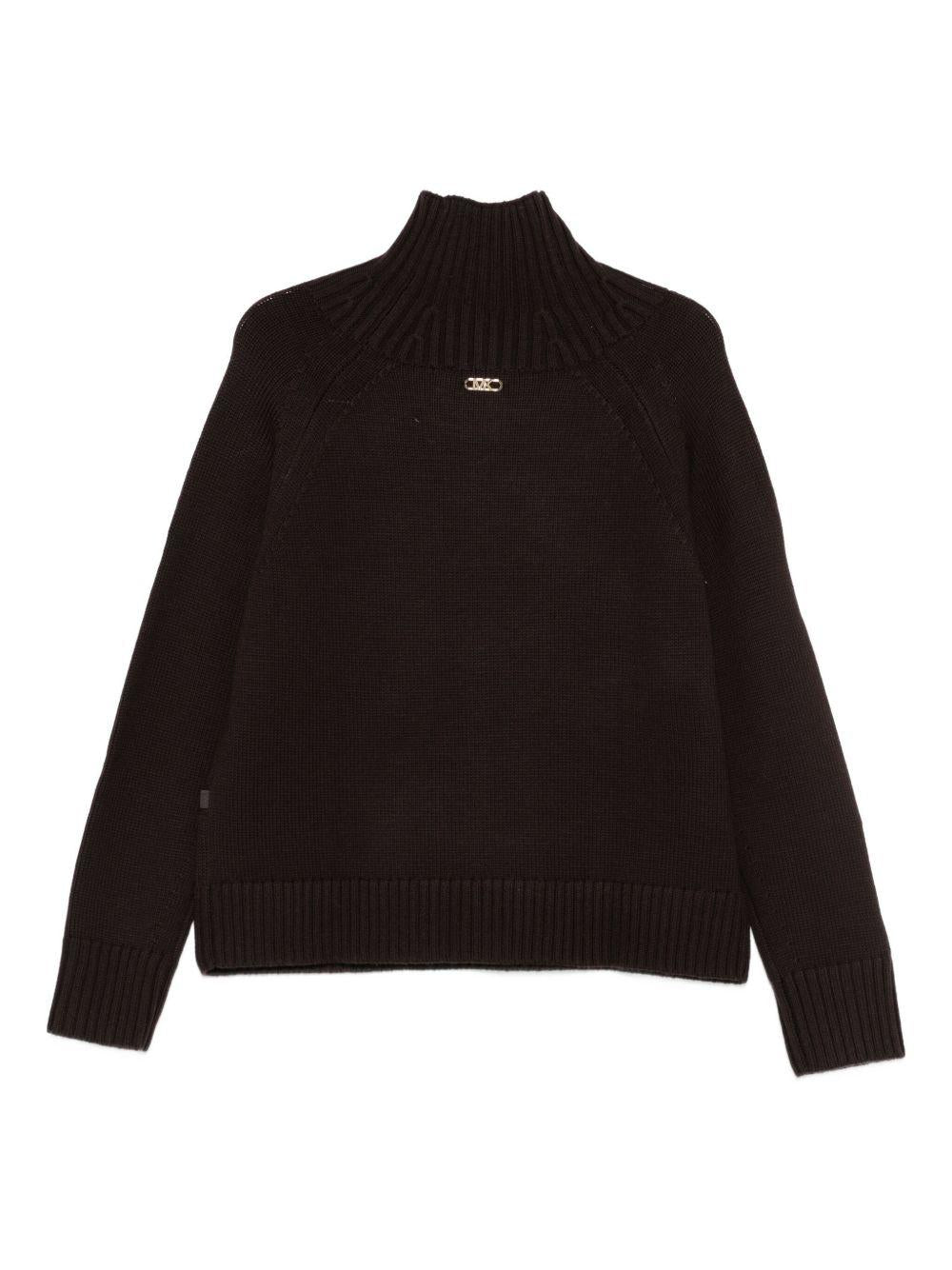 MICHAEL KORS Pullover dolcevita marrone in lana 